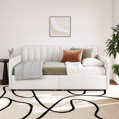 Keyten Upholstered Daybed with Storage Drawers by Ebern Designs