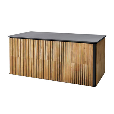 Combine 324.32 Gallon Water Resistant Teak Deck Box in Teak/Lava Gray by Cane-line