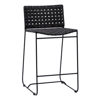 Ferney Indoor-Outdoor Flat Rope and Iron Counter Stool by AllModern