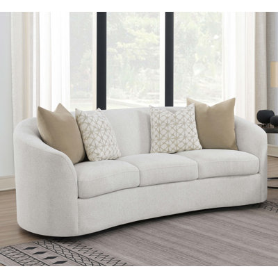 Ashleen 88.5" Round Arm Curved Sofa by Wade Logan