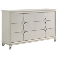 Emmagrace 6-drawer Dresser Cabinet Pearl White by House of Hampton