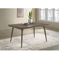 Lia 59-Inch Rectangular Wood Dining Table Dark Brown by Lark Manor