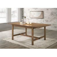 Hansedt 71-Inch Rectangular Wood Dining Table Walnut by Millwood Pines