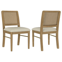 Cirilla Rattan Cane Dining Side Chair Black by Bay Isle Home
