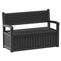 75 Gallon Durable Lockable Resin Outdoor Bench Storage And Organization Deck Box by yiwushiyunnadianzishangwuCO.
