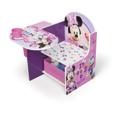 Minnie Kids Desk Chair with Storage Compartment and Cup Holder by Delta Children