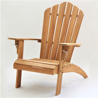 Anayha Teak Wood Adirondack Chair With Cup Holders by Darby Home Co