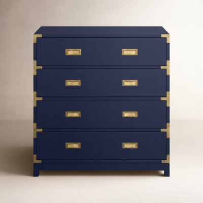 Hogle Solid Wood 4 - Drawer Accent Chest by Birch Lane