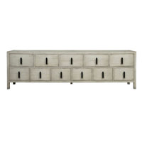 Bismark 114" Wide Drawer Bank, White by Furniture Classics