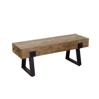 Wood-Look Concrete Garden Bench by Earth D