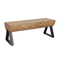 Tree Trunk Style Concrete Garden Bench by Earth D