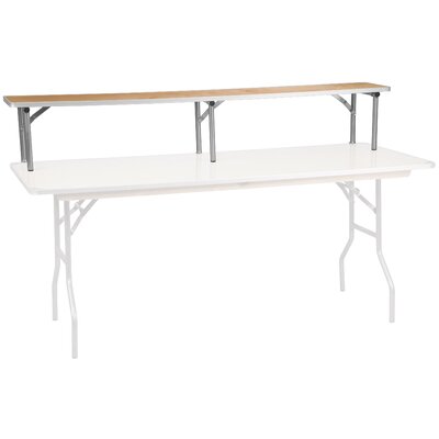 Brandl Birchwood Bar Top Riser with Folding Silver Legs by Ebern Designs