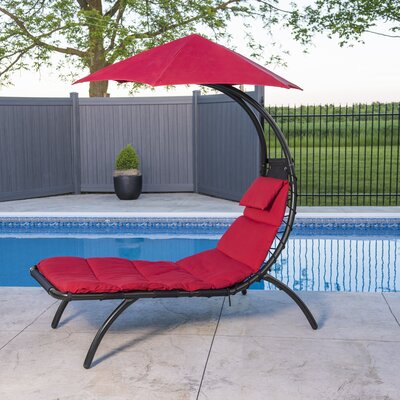 Vivere Maglione Original Stationary Dream Lounger with Removable Cushion and Umbrella by Ebern Designs