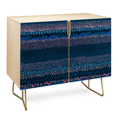 Ninola Design Little Textured Dots Navy 2 Door Credenza Cabinet by East Urban Home