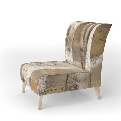 Natural Birch Forest I - Traditional Upholstered Slipper Chair by East Urban Home