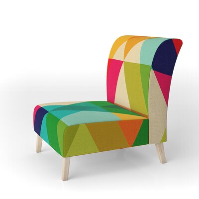 Diamond Retro IX - Mid-Century Upholstered Slipper Chair by East Urban Home