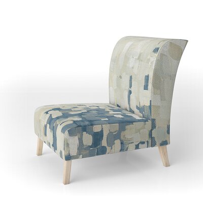 Explosion Blocks - Modern Upholstered Slipper Chair by East Urban Home