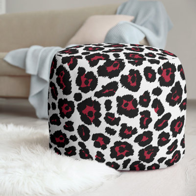 20.5" Wide Round Animal Print Standard Ottoman by East Urban Home
