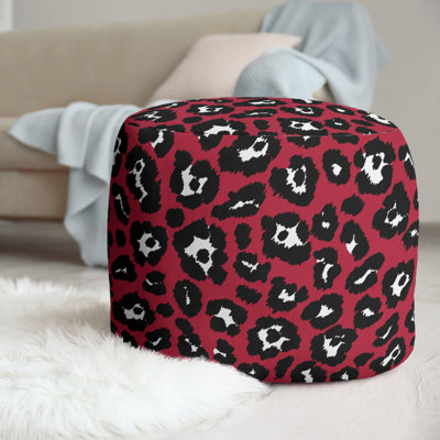 20.5" Wide Round Animal Print Standard Ottoman by East Urban Home