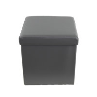 14" Square Storage Ottoman by Evideco