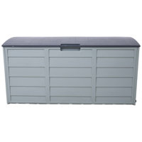 All-Weather Resin Pool Deck Box with Wheels for Backyard, Patio, and Outdoor Storage of Furniture, Cushions, Tools, and Toys by Elegance Plexi Home
