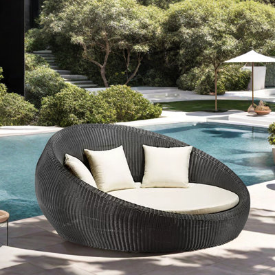 PE Rattan Waterproof Patio Daybed 62.99