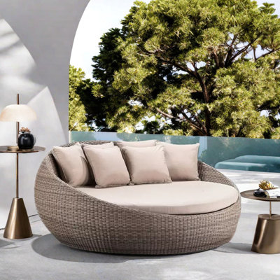 PE Rattan Waterproof Patio Daybed 62.99