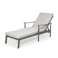 Marijela 1-Piece Aluminum Patio Chaise Lounge With Webbing Chair Back And Cushions by Latitude Run