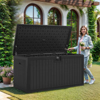 Edrosie Inc 230 Gallons Resin Lockable Deck Box by Edrosie Inc