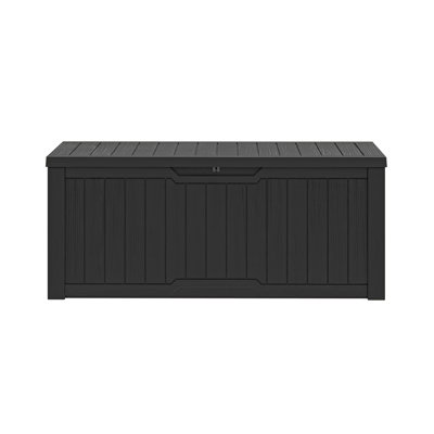 120 Gallon Black Resin Patio Deck Box by Edrosie Inc