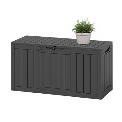 80 Gallon Outdoor Storage Box with Bench Seat Lockable & Weather Resistant by Edrosie Inc