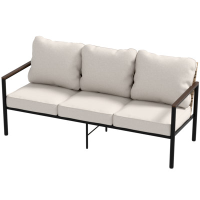Metal Outdoor Patio Sofa with Cushions by EAGLE PEAK