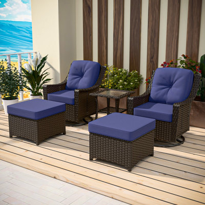 2 - Person Seating Group Rocker Chair with Ottomans by EAGLE PEAK