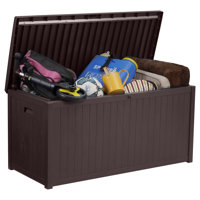 EHHLY Commercial Grade Deck Box, 113 Gallon Outdoor Storage Box Large, Lockable Package Bin Delivery Box for Outside Front Porch, Patio Cushions Stora by EHHLY