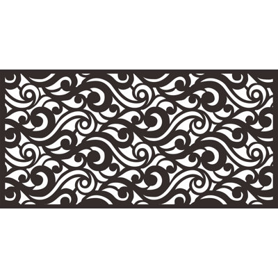 6 ft. H x 4 ft. W Laser Cut Metal Privacy Screen Fence, Decorative Outdoor Divider by e-Joy