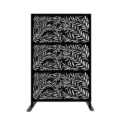 6.5 ft. H x 4 ft. W Laser Cut Metal Privacy Screen Fence, Decorative Outdoor Divider by e-Joy