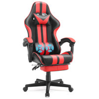 Soontrans Gaming Chair with Footrest High Back Computer Office Gamer Chair with Massage and Headrest Lumbar Support Swivel Seat Ergonomic Game Chair f by Taktack