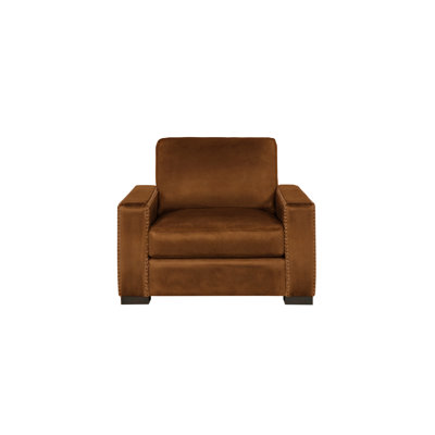 Urban Cowboy 43" W Genuine Leather Cowhide Chair and a Half by Eleanor Rigby