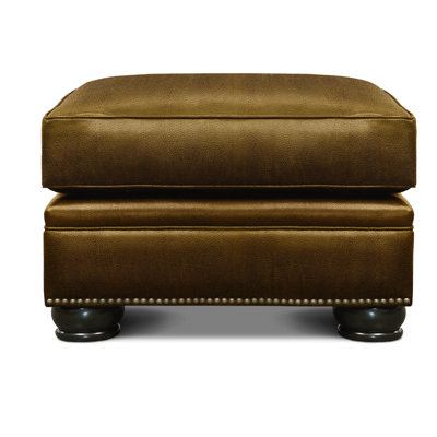 Royale 28" Wide Genuine Leather Tufted Rectangle Cocktail Ottoman by Eleanor Rigby