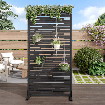 72"x 35" Outdoor Rectangular Metal Privacy Screen by Lumioca
