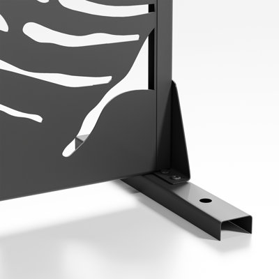 Felix 72" Black Metal Outdoor Privacy Screen by Lumioca