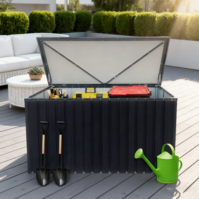 Outdoor Metal Storage Box - Garden/patio Storage Box With Durable Metal Frame | waterproof Roofs, Lockable Doors | Fits Garden/patio/terrace (stores C by EvoNet