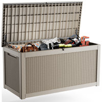 Emperic Design 260 Gallon Water Resistant Resin Lockable Deck Box by Emperic Design