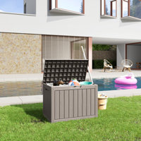Emperic Design 45 Gallon Water Resistant Resin Lockable Deck Box by Emperic Design