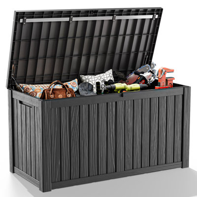 150-Gal Water Resistant Resin Lockable Deck Box by Emperic Design