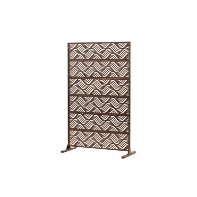 Patio Outdoor Privacy Screen 6 - Panel Freestanding, Decorative Room Divider by EASCOM