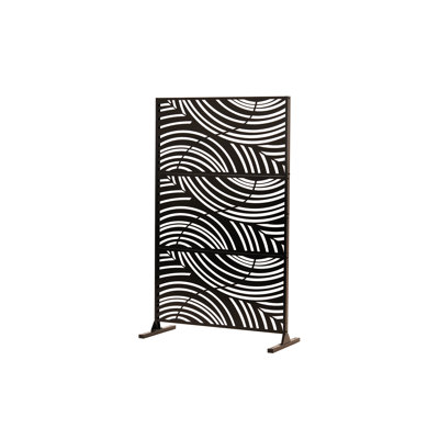 71.5"H X 47.2"W Outdoor Privacy Screen 3-Panel Freestanding, Decorative Room Divider by EASCOM