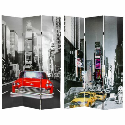 47.63" W x 71" H 3- Panel Folding Room Divider by East Urban Home