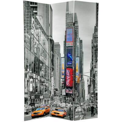 47.25" W x 70.88" H 3- Panel Folding Room Divider by East Urban Home