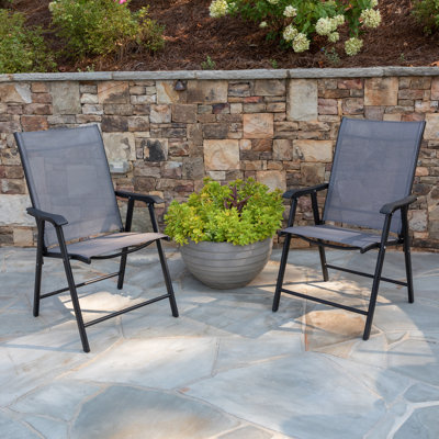 Hedgesville Outdoor Folding Patio Sling Chair / Portable Chair by Latitude Run